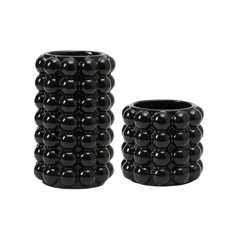Black Bubble Vases