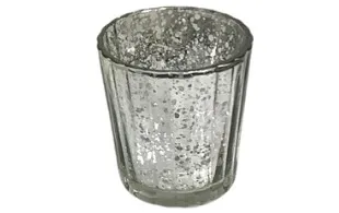 Silver Mercury Ridged Votives