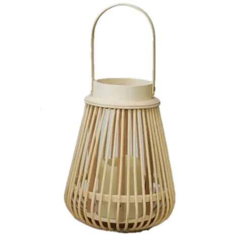 Rattan Lantern with Candle