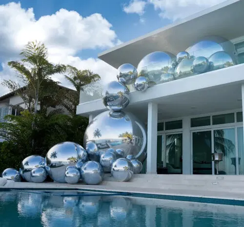 Silver Chrome Inflatable Balls