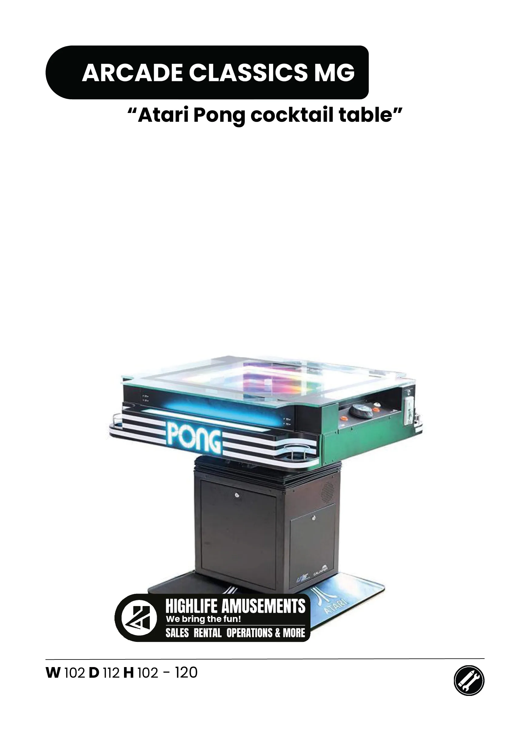 Atari Pong cocktail table