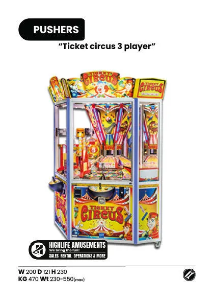 Pusher Ticket Circus 3 Player