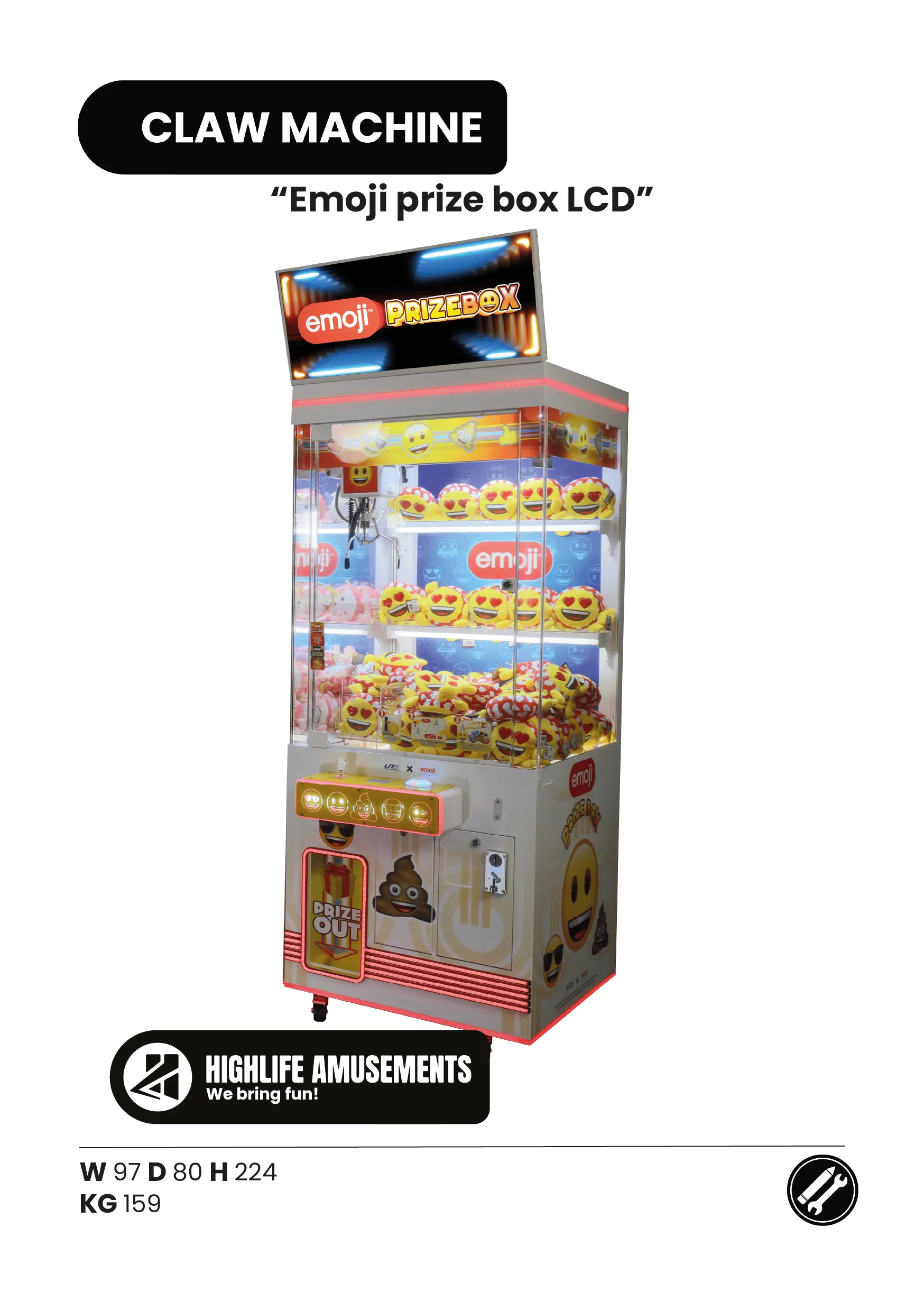 Emoji prize box LCD