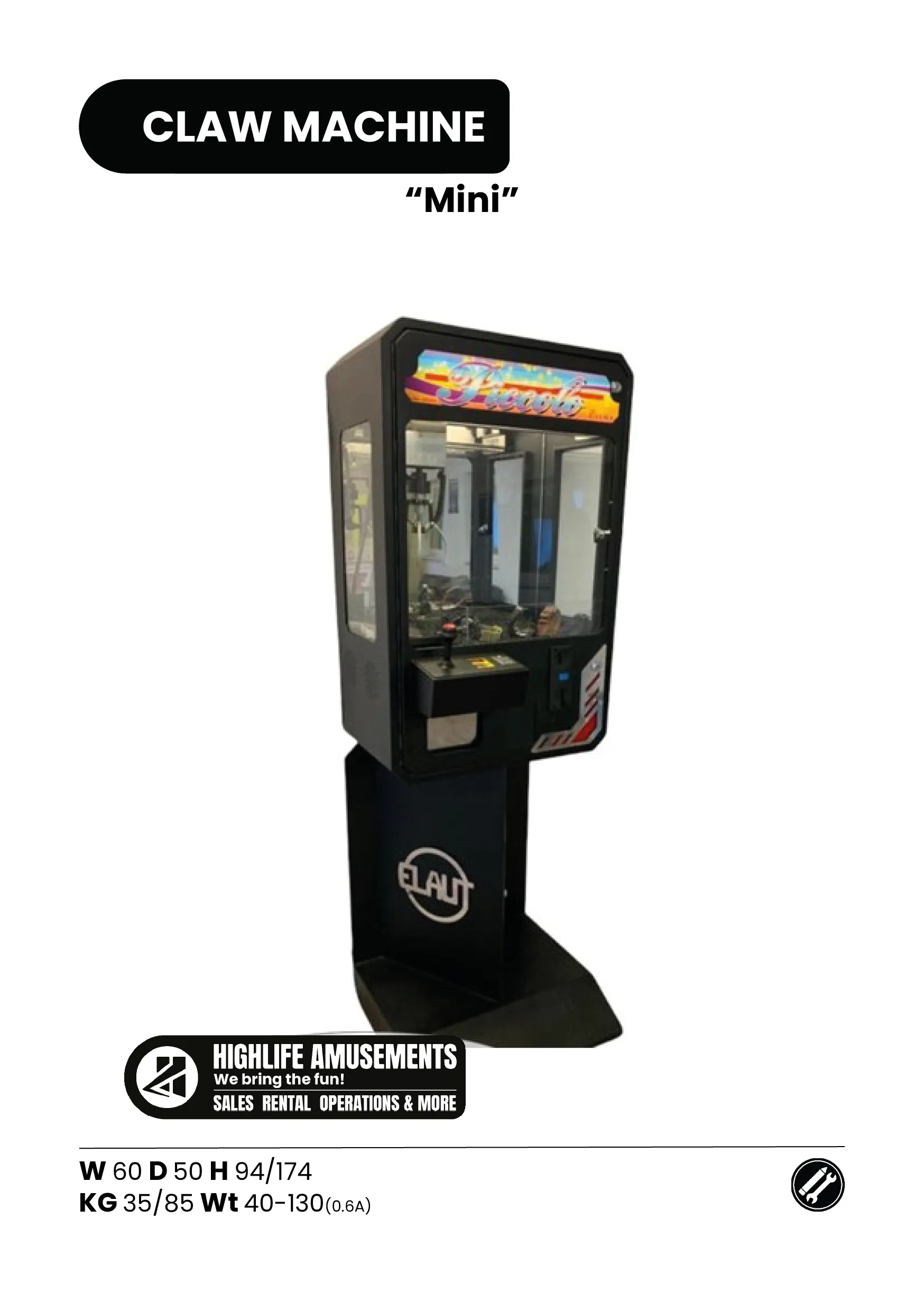 Grijpmachine Mini huren (incl. branding)