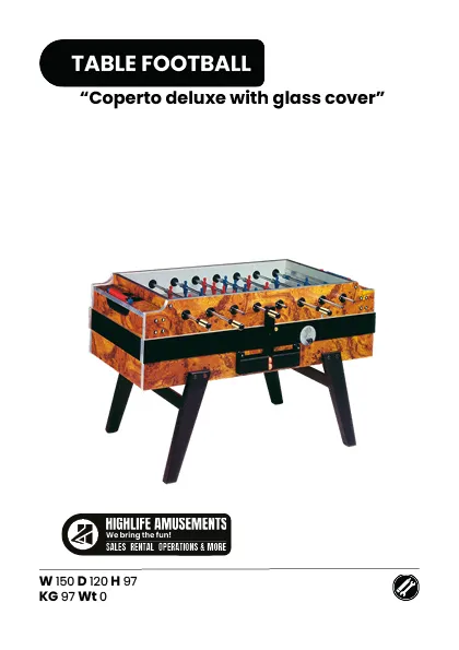 Coperto deluxe with glass cover