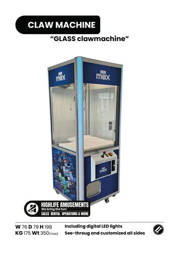 Grijpmachine Glass huren (incl. branding)