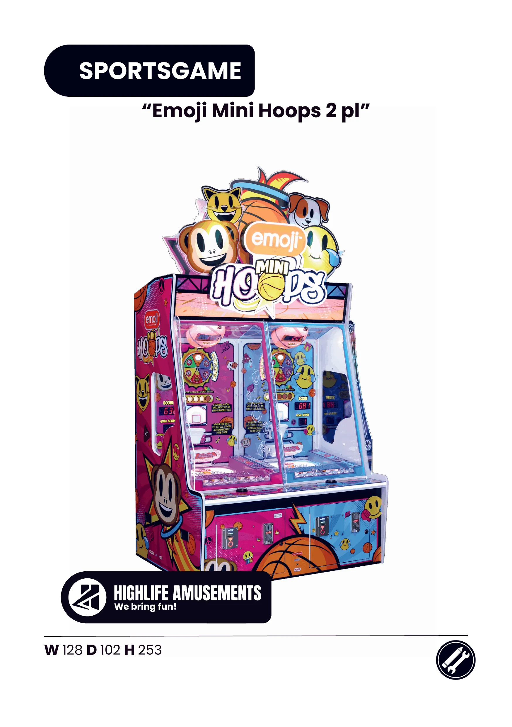 Emoji hoops mini 2pl