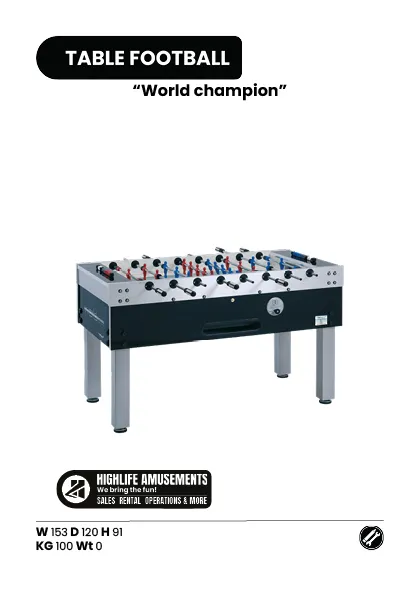 Tafelvoetbal Huren - World Champion