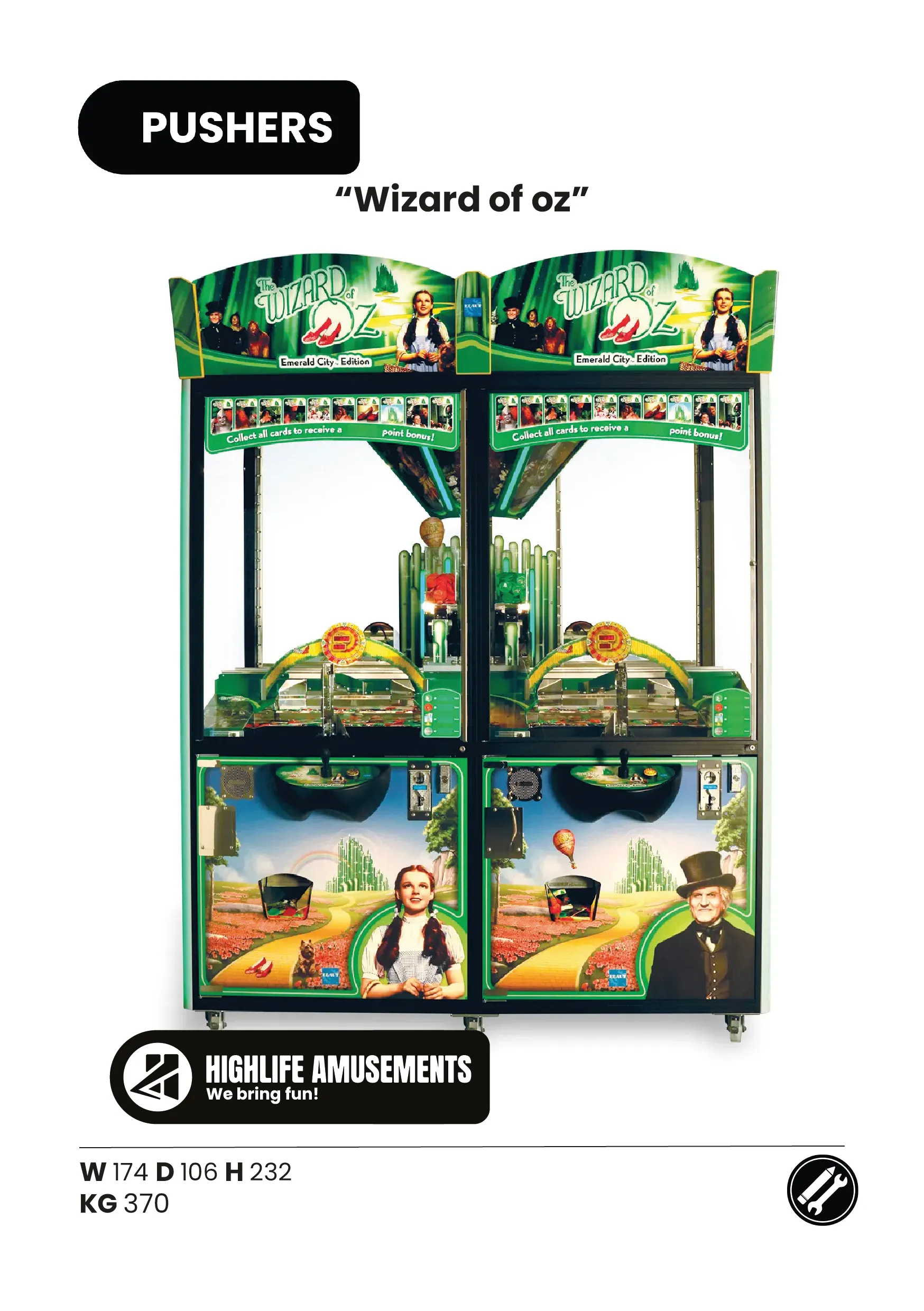 Wizard of Oz Pusher Huren - 2 Player