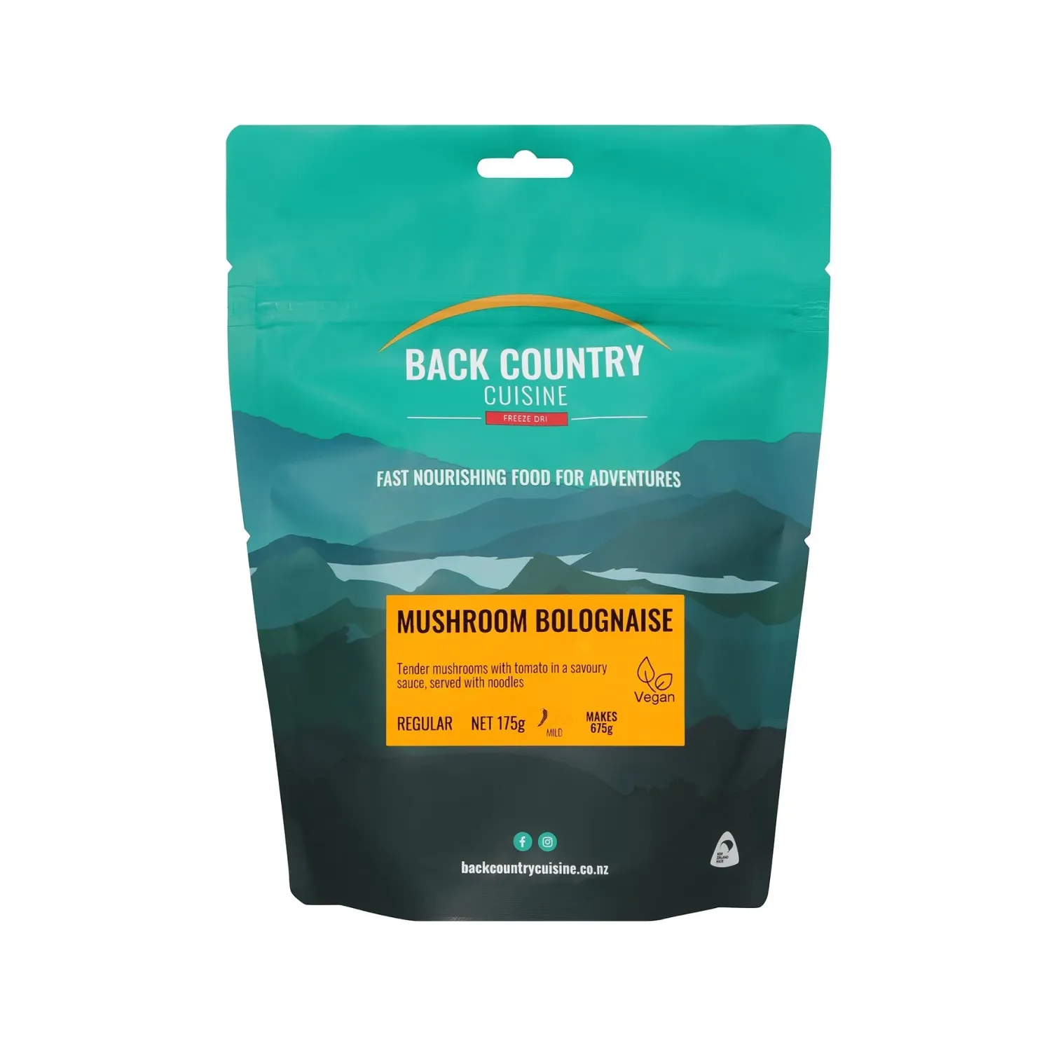 Back Country Mushroom Bolognaise (Serves 2)