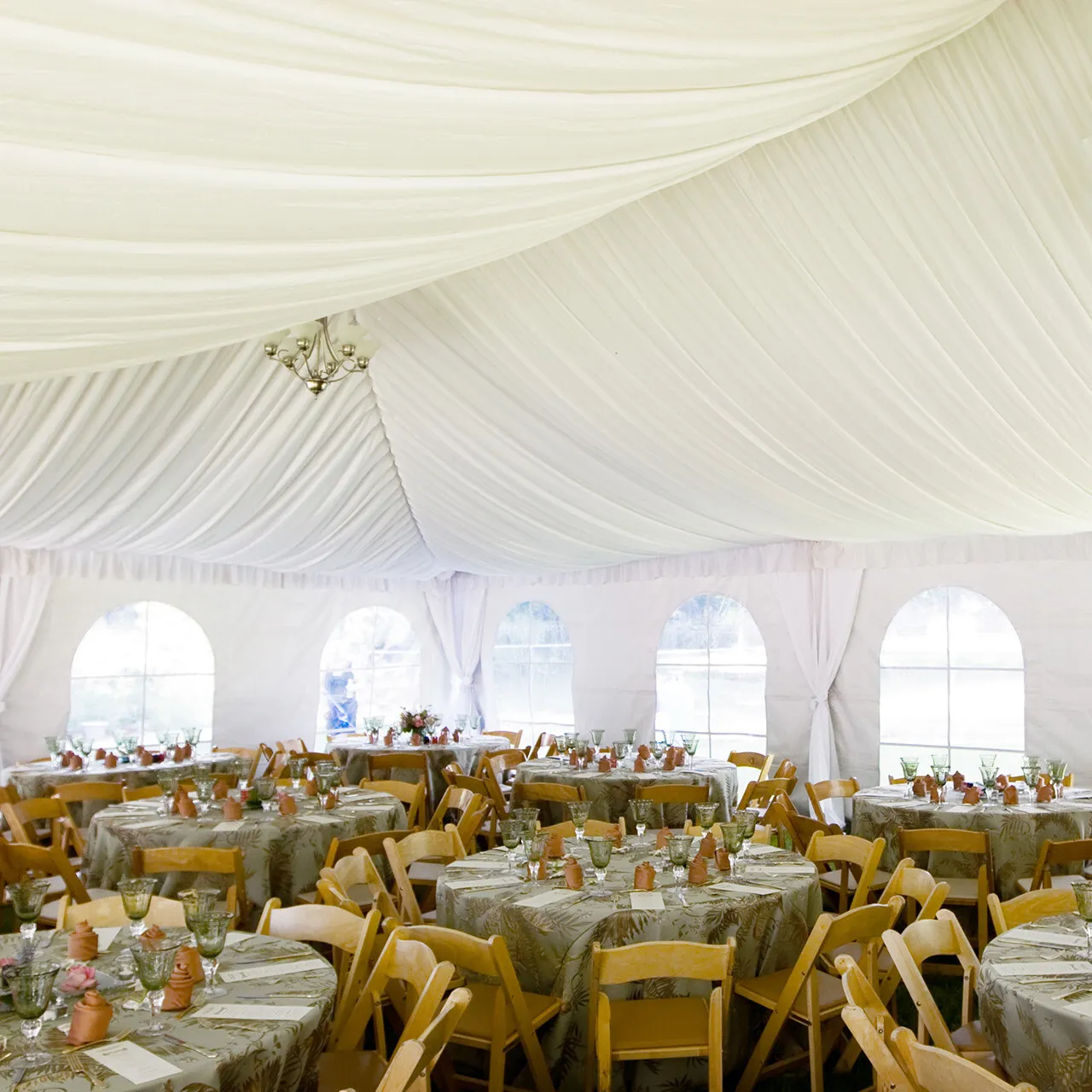 Elegant White Tent Liner 40' x 20'