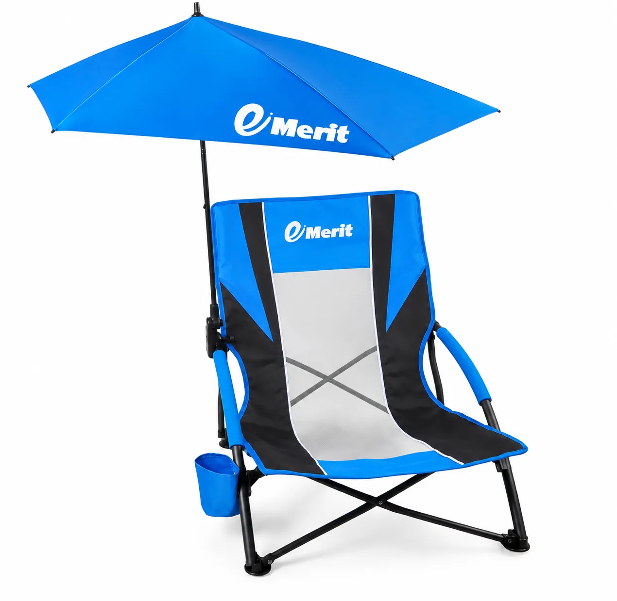  Low Beach Camping Chair with Detachable Canopy