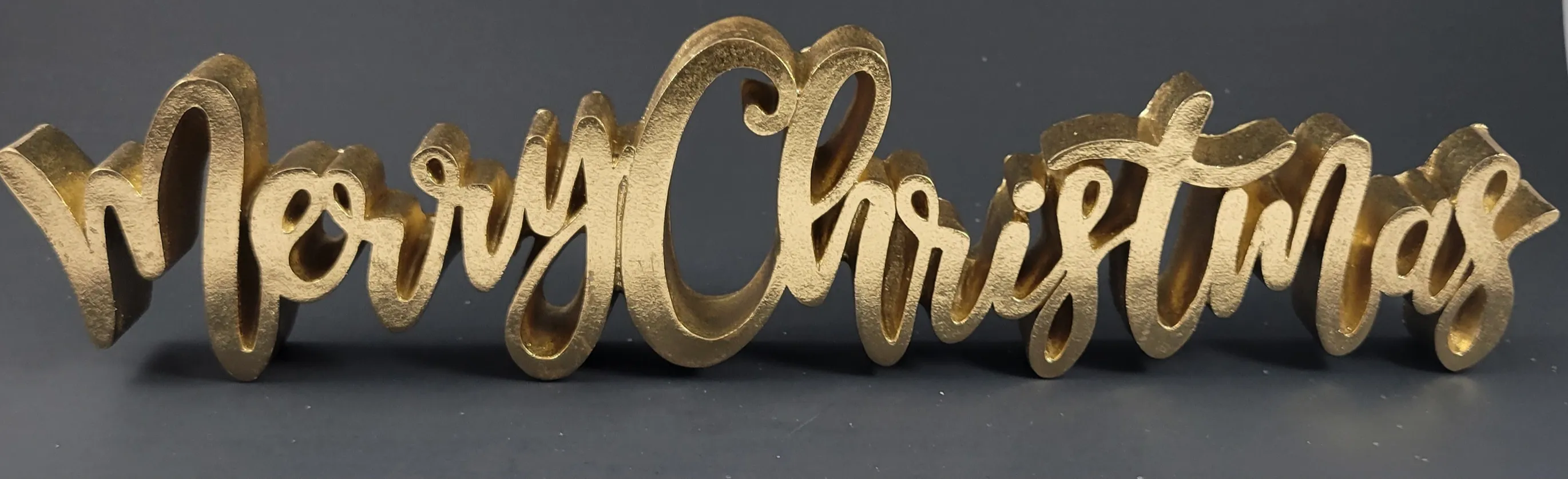 Gold Merry Christmas Decor