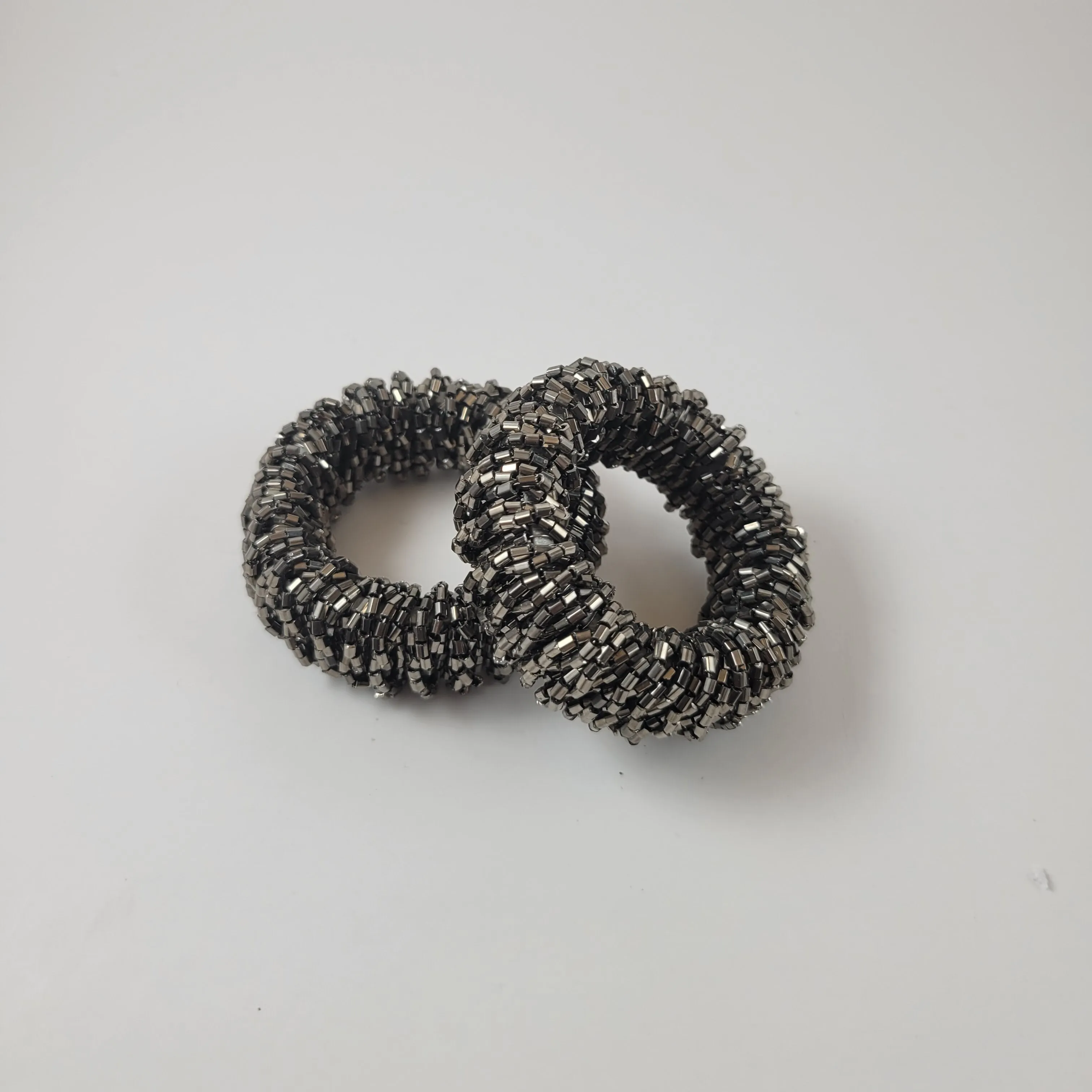 Black/Silver napkin Rings