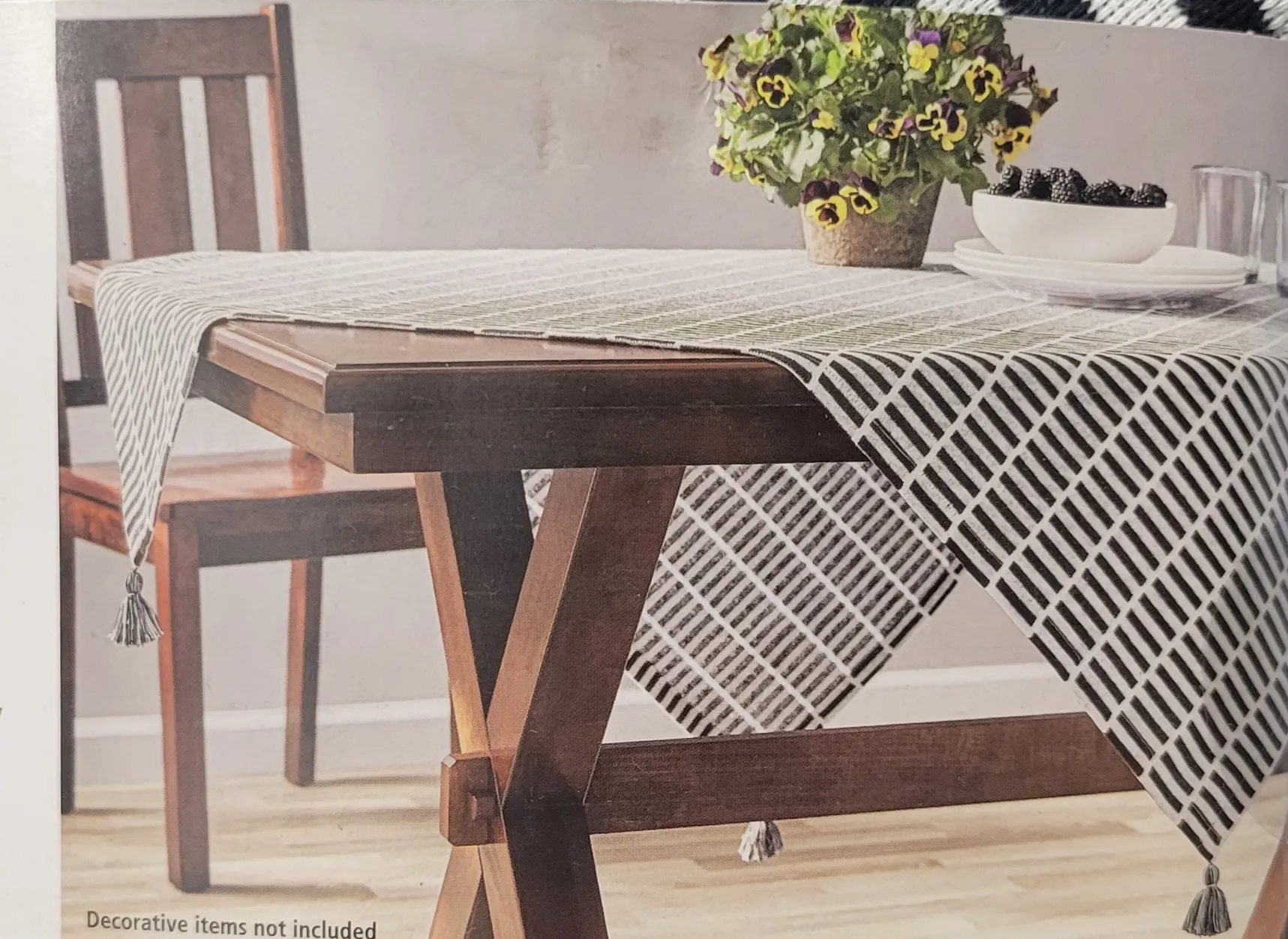 Black & White Stripe Table Cloth