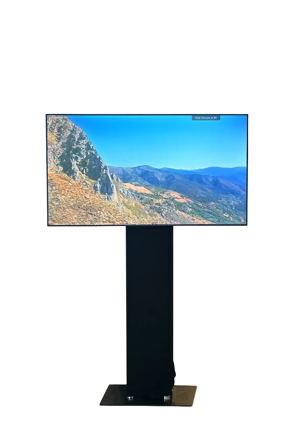 SKJERM 75" PÅ TRUSS STATIV MED SVART BEN