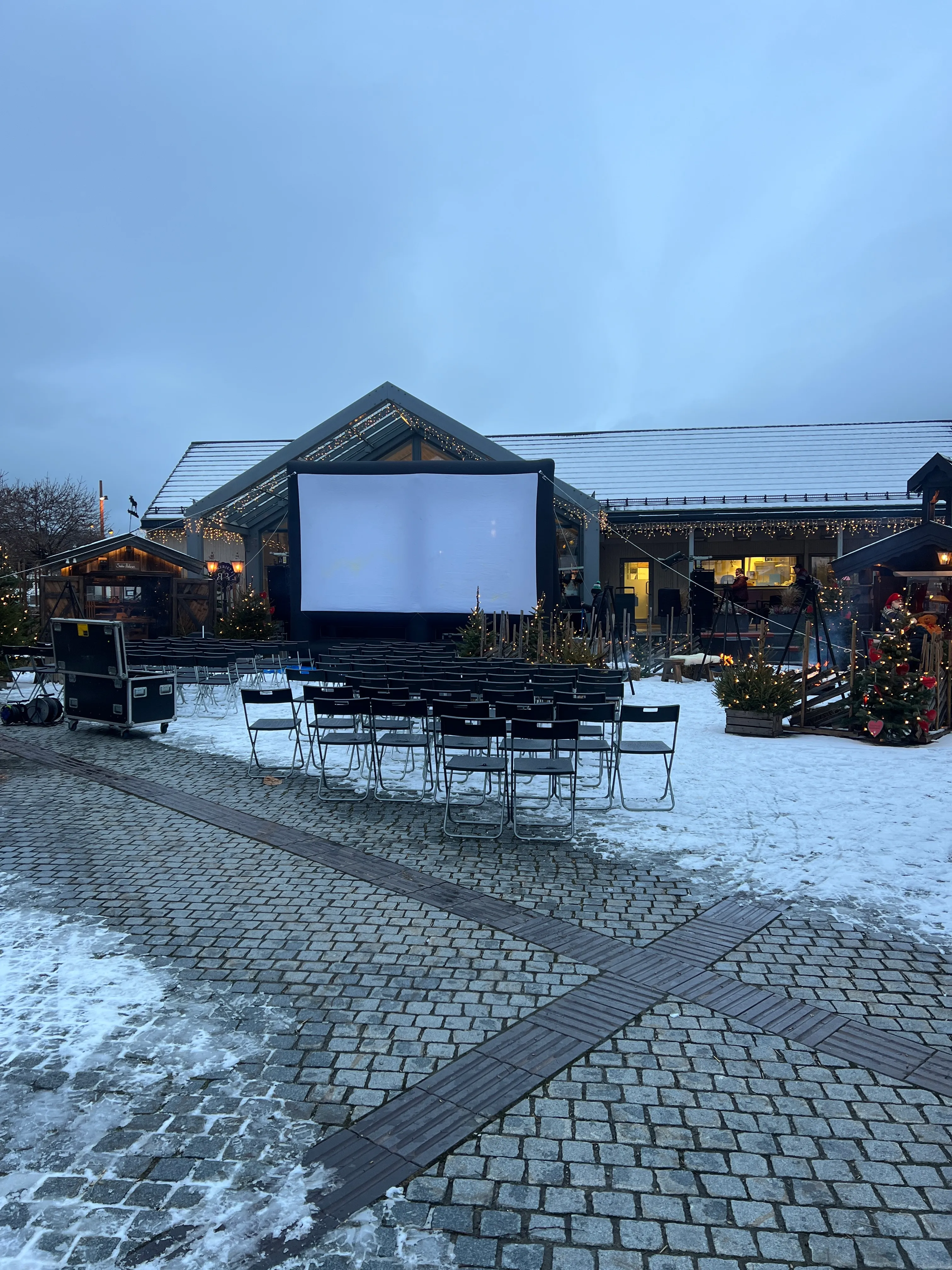 Oppblåsbart lerret – 12 meter bredde