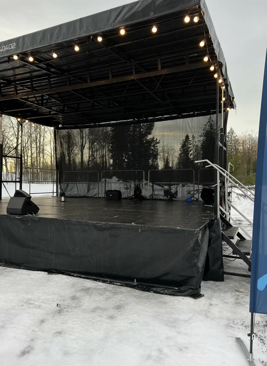 Komplett scene 8x4 meter med bakvegg