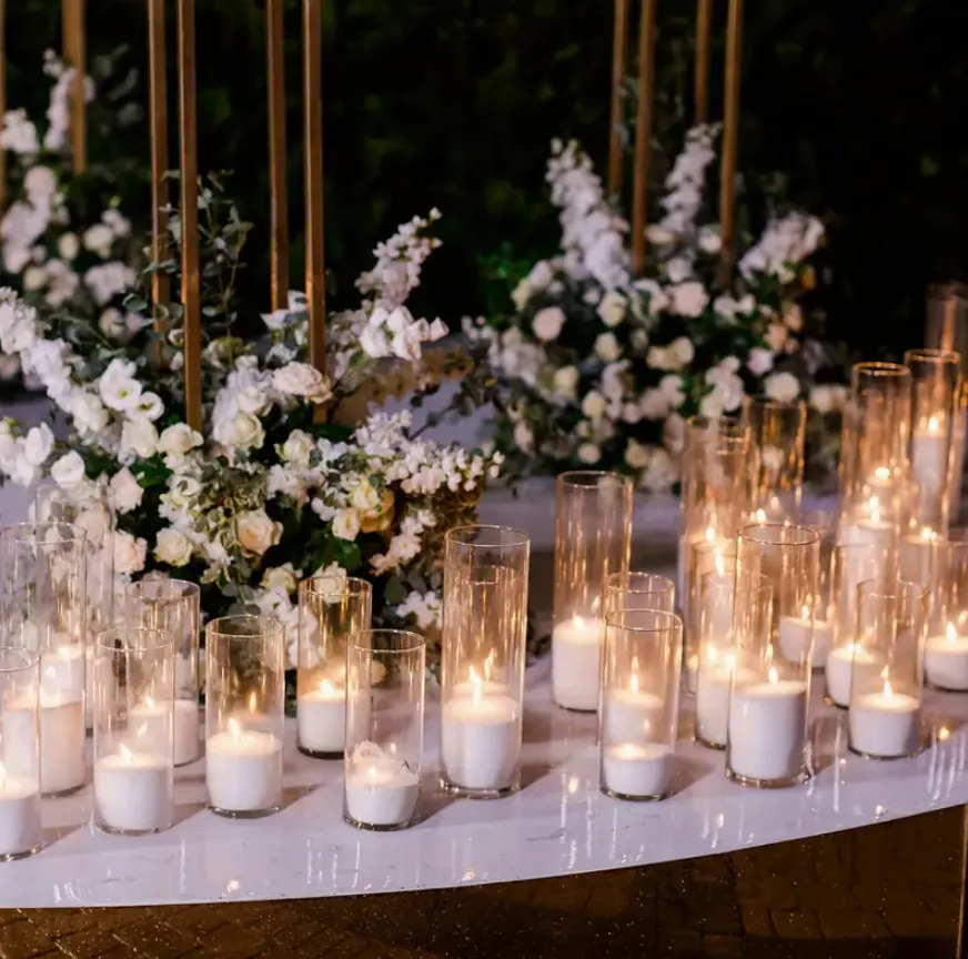 Cylindrical Glass Vase– Set of 3 