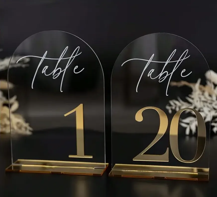 Wedding Table Number Plates – Numbers 1–20