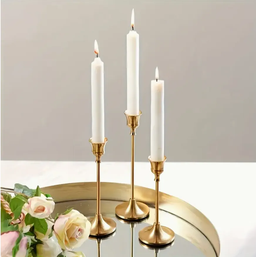 Golden candle holders
