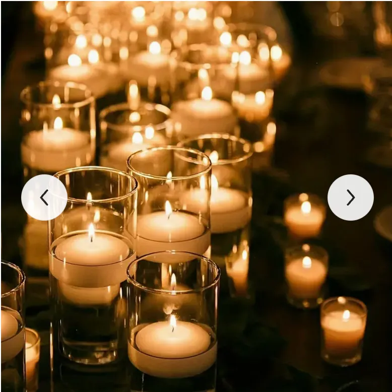 Candles 2-Inch White Floating – Long Burning, Unscented