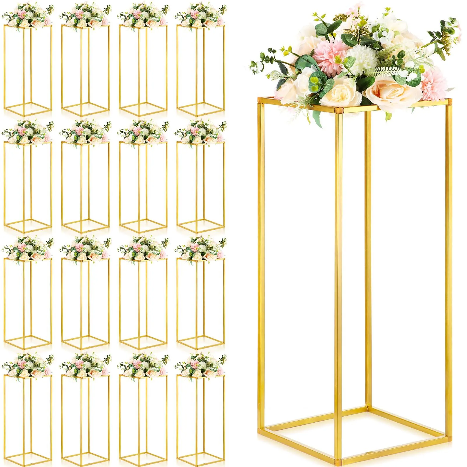 Golden Wedding Flower Stands