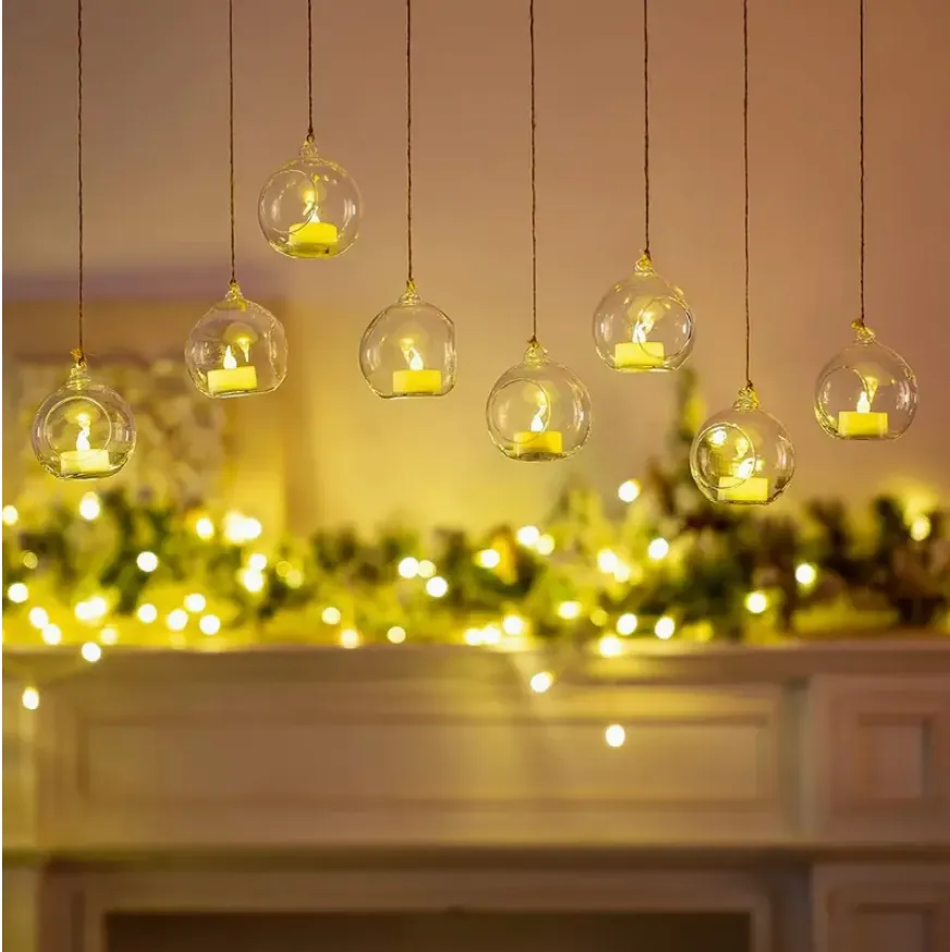 Hanging Glass Tealight Candle Holders