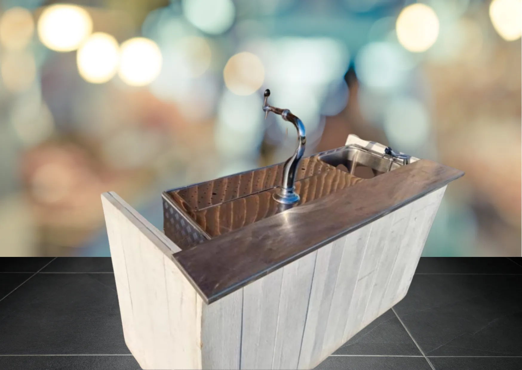 Verrijdbare tap/bar