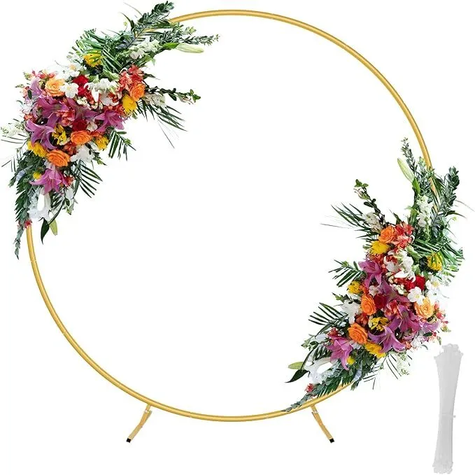 6.6 ft. Round Gold Arch