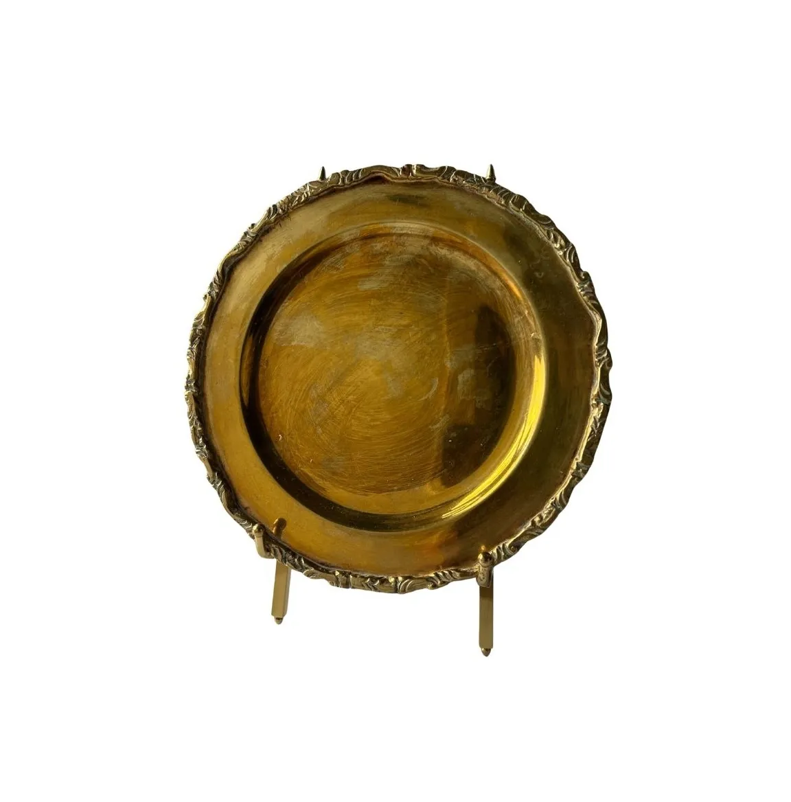 Gold Ornate Metal Dessert Plate