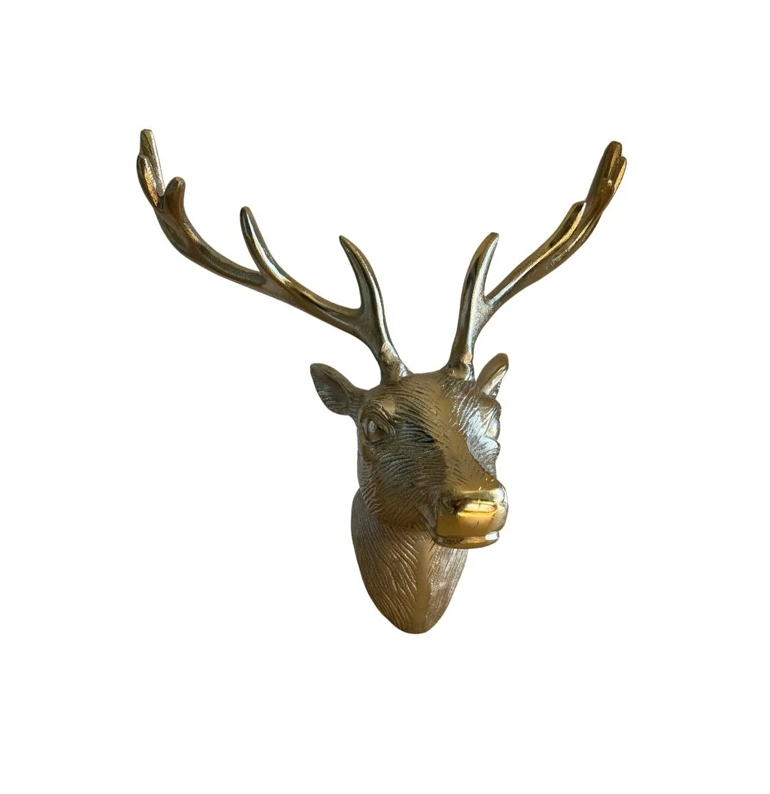 Gold Deer Head Wall Hanging