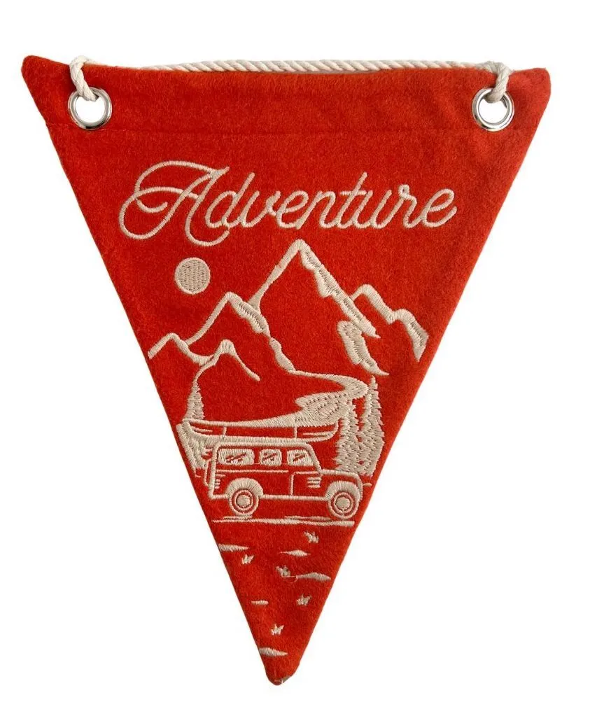 Orange Felt Camp Pennant/Small
