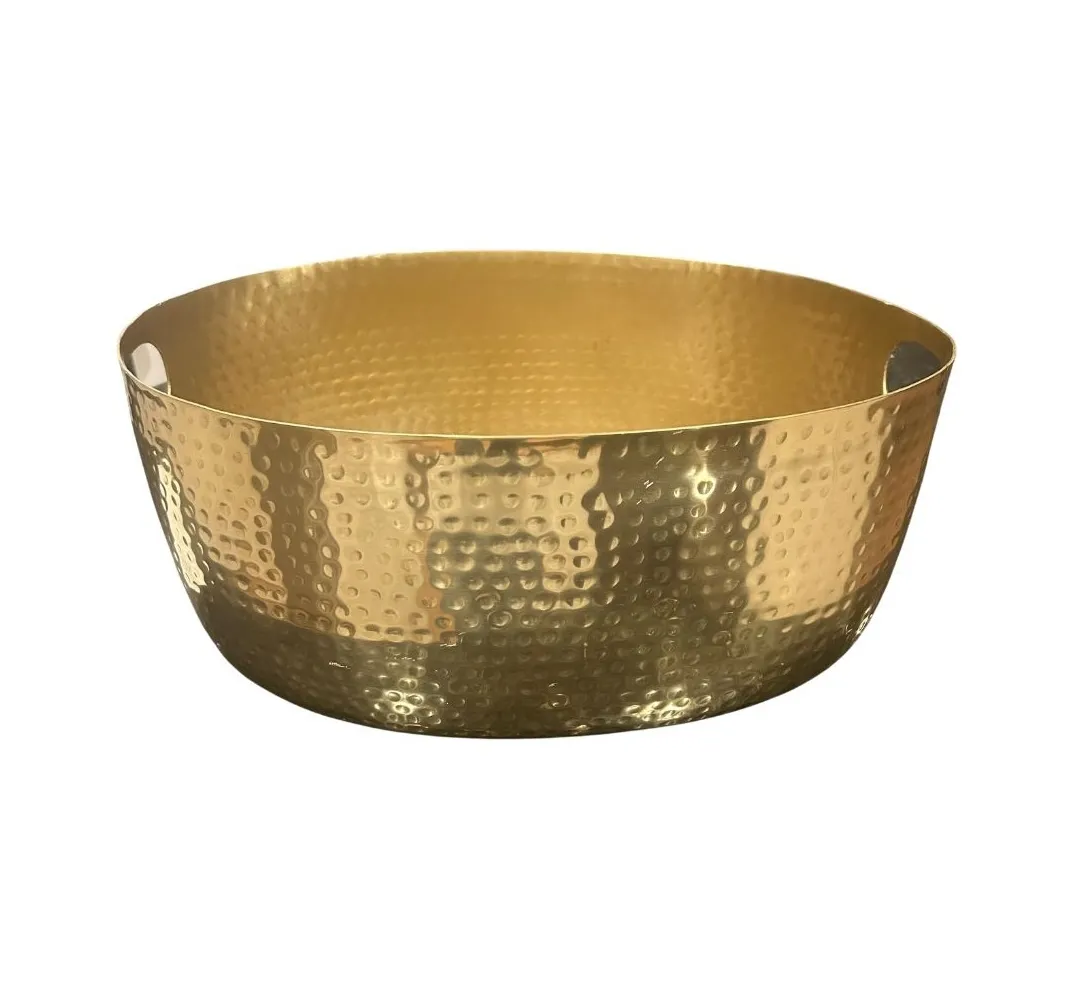 Gold Hammered Metal Chill Tub/Large
