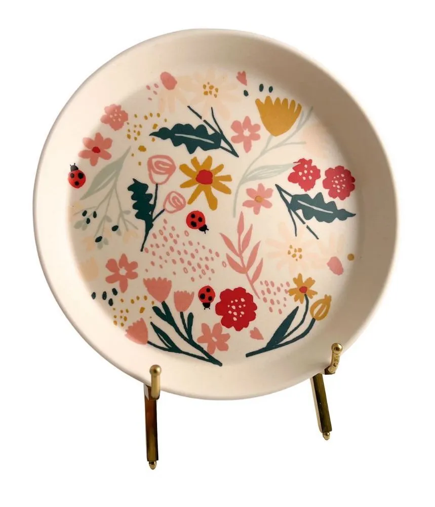 Floral Bamboo Child's Plate