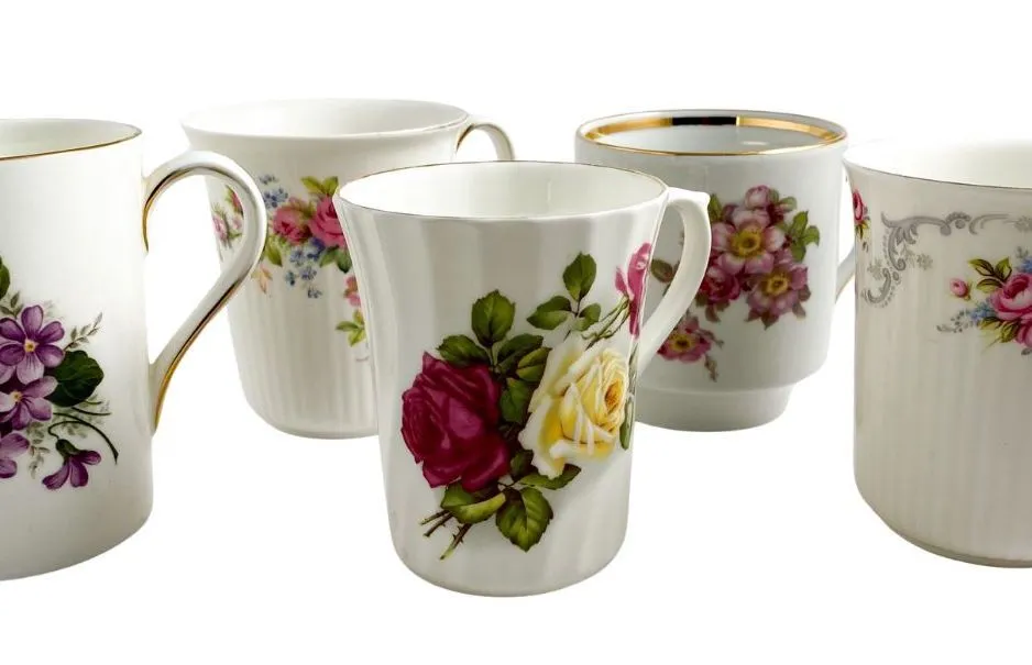 Vintage Floral Coffee Mugs