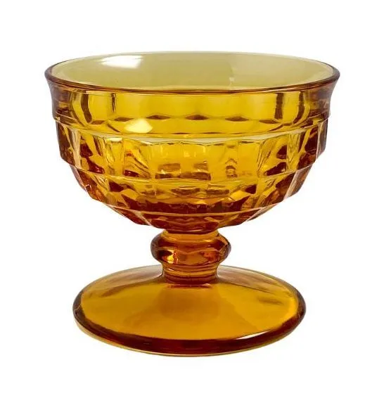 Vintage Amber Dessert Goblets/Various