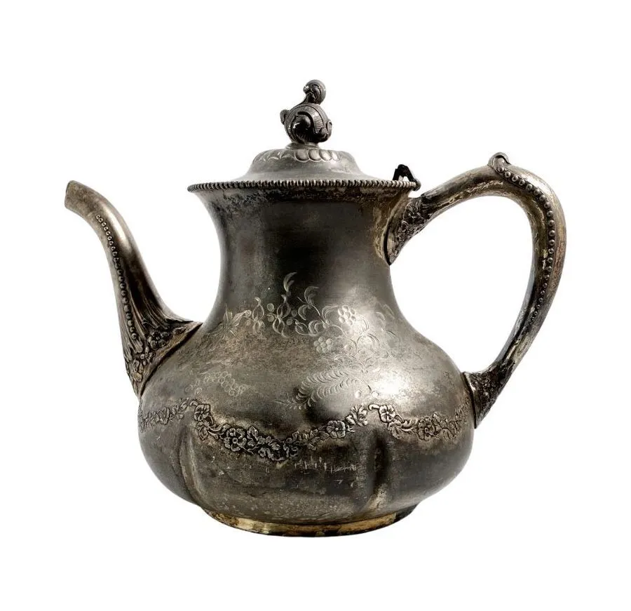 Aged Silver Plate Tea Pots Various