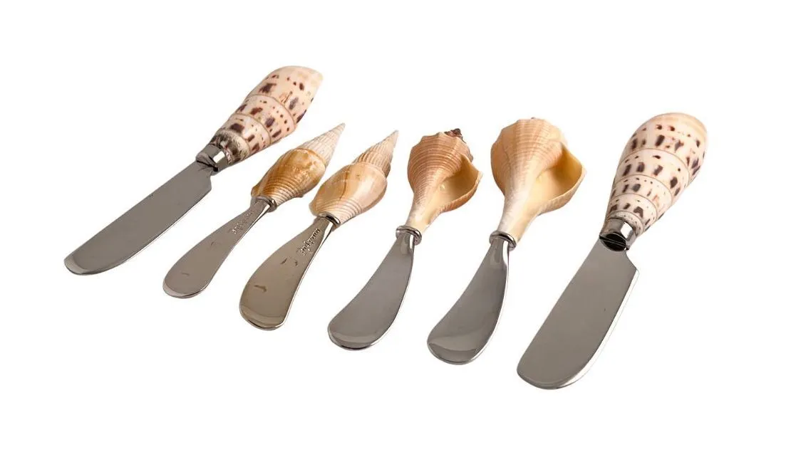 Shell Themed Cheese Knives/Set of 6