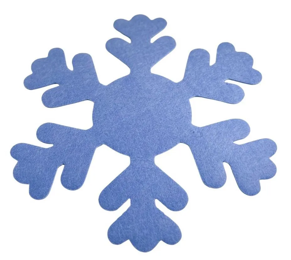 Blue Felt 15" Snowflake Placemat