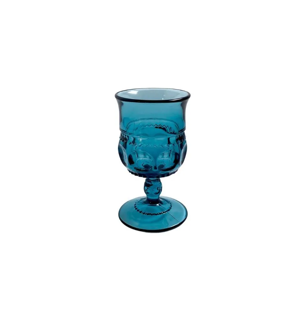 Blue Thumbprint Candle Votive