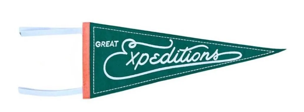 Green Felt Camp Pennant/Large