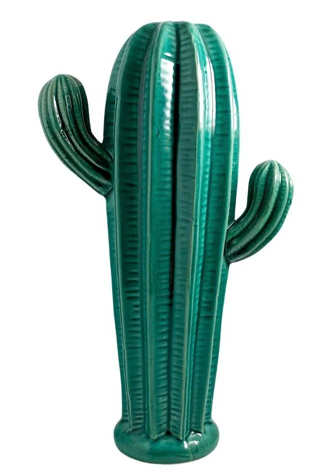 Green Ceramic Cactus Decor