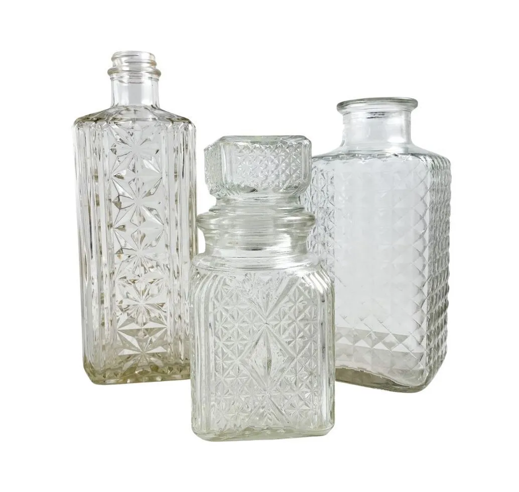 Vintage Clear Glass Decanters/Various