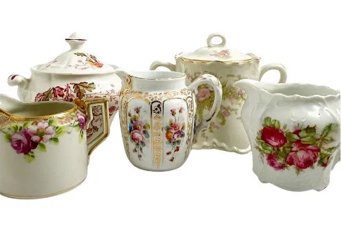 Vintage Floral Various Creamers & Sugar Bowls