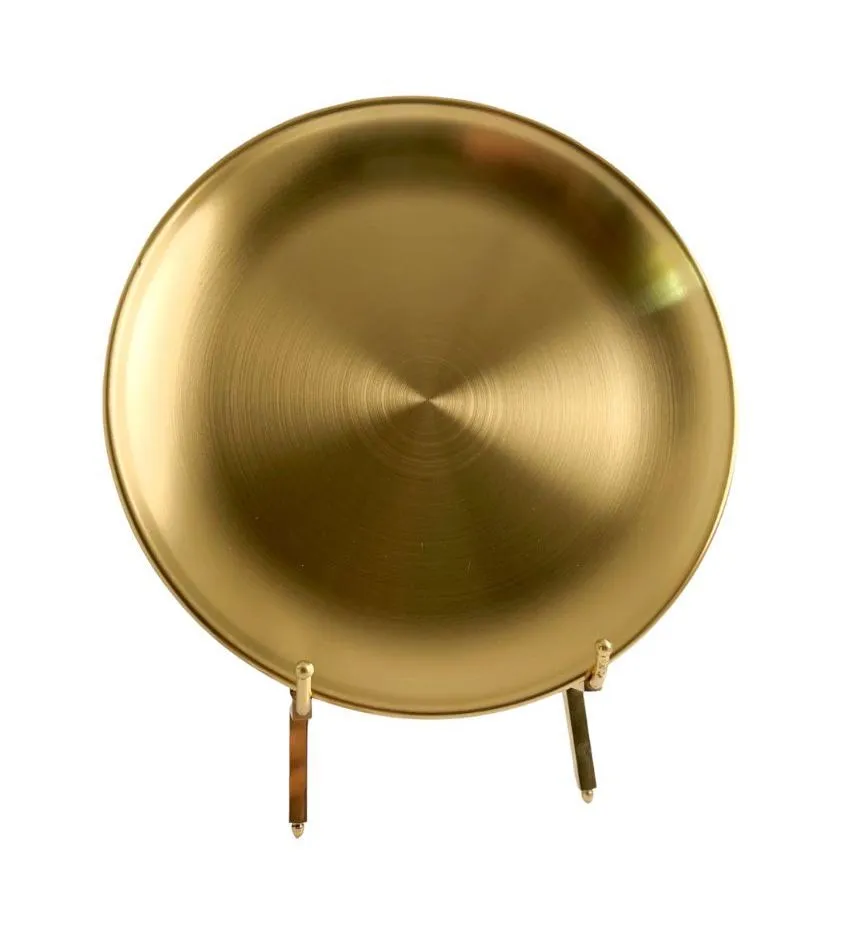 Gold Stainless Steel Salad Plate