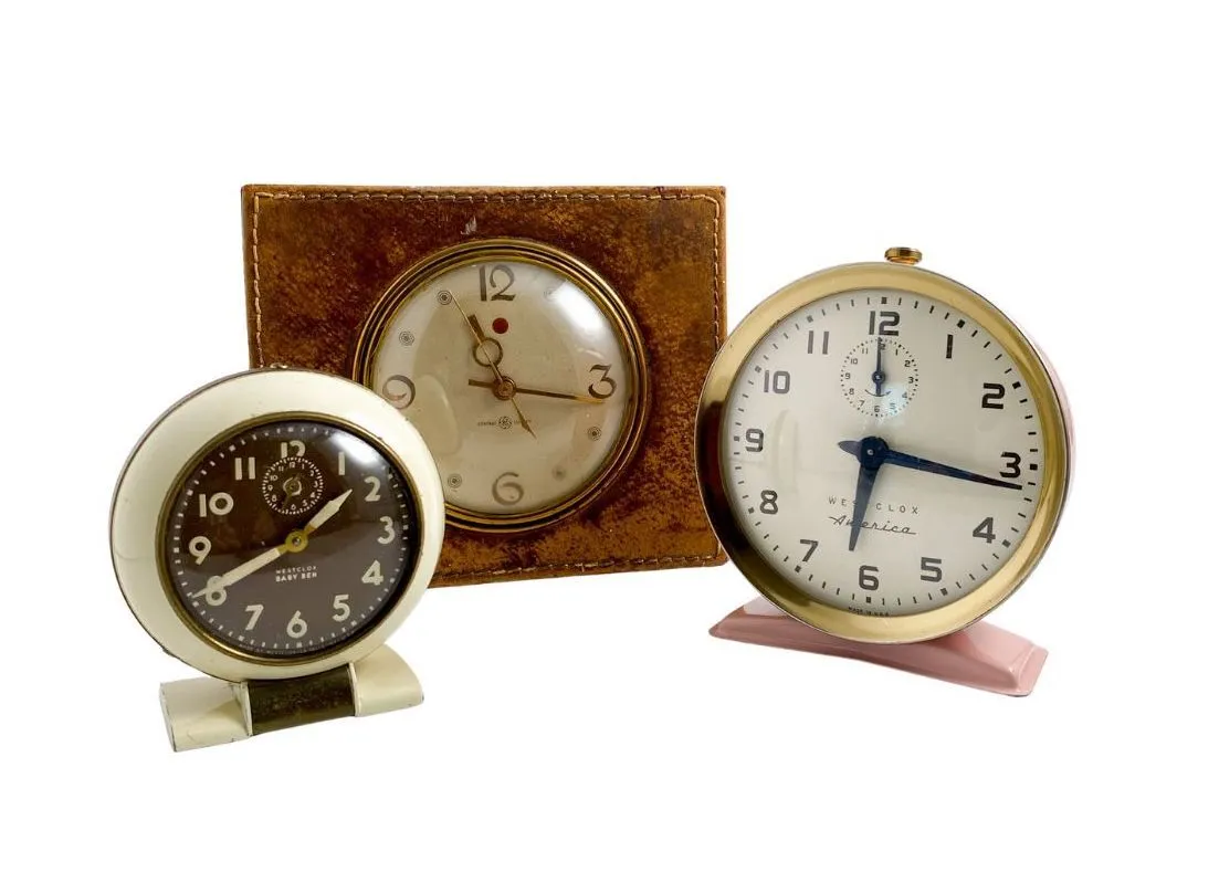Vintage Bedside Clocks/Various
