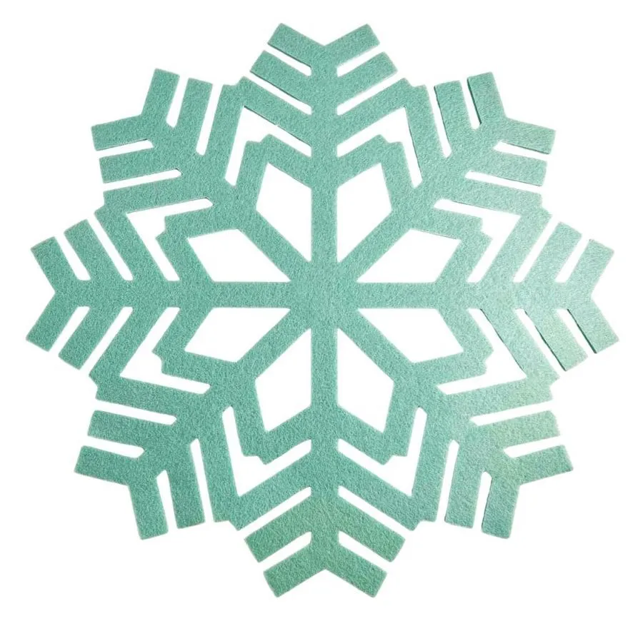 Aqua Felt 15" Snowflake Placemat