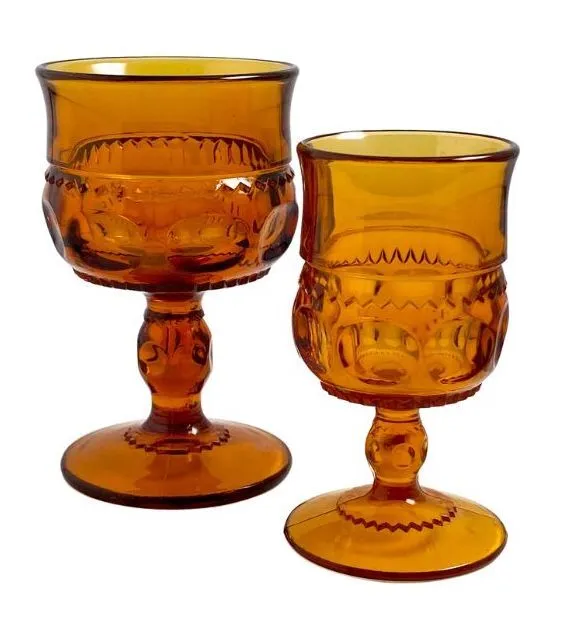 Amber Thumbprint Candle Holders Various