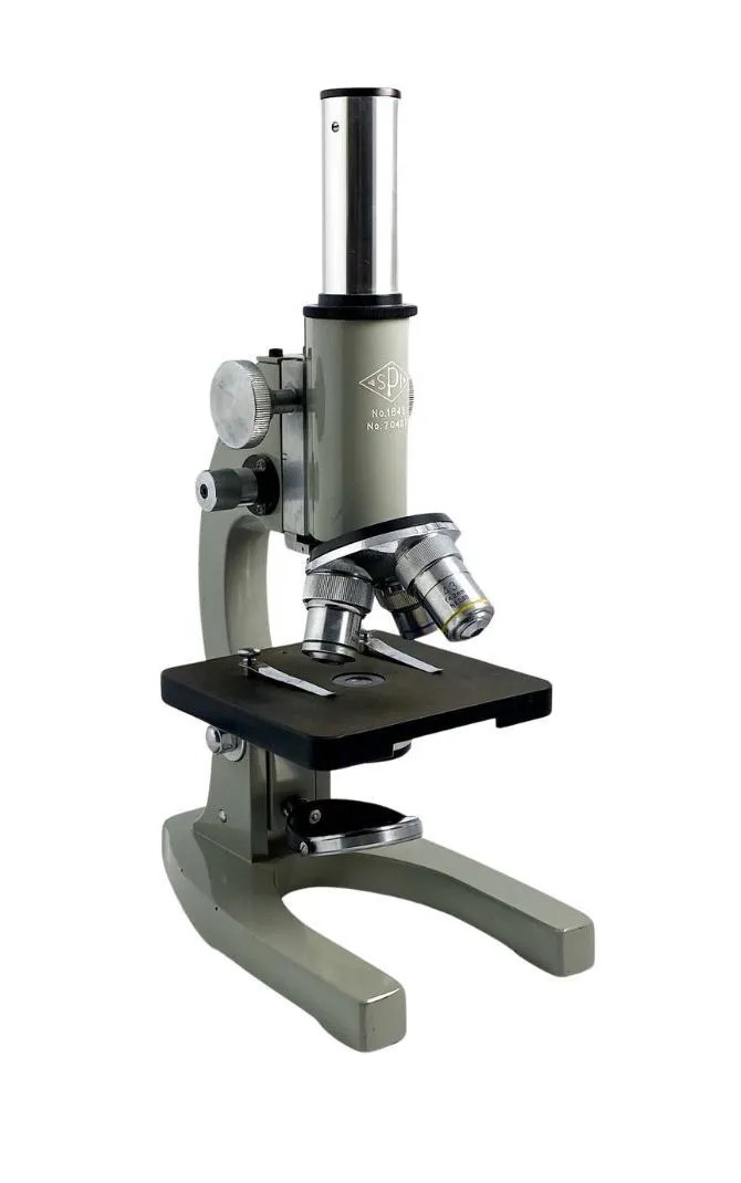 Vintage Grey Microscope